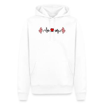 Cardio fréquence cardiaque pour la province du Brabant-Septentrional - Sweat à capuche Premium bio Homme - blanc - Devant - Nico (187cm)