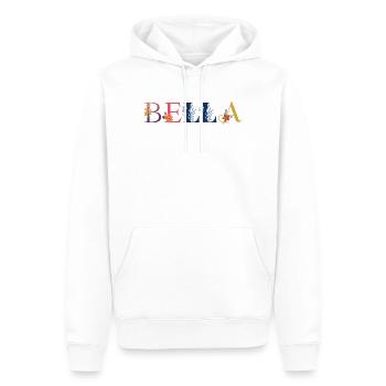 BELLA Name mit Blumen geschmückt - Männer Premium Bio Hoodie - Weiß - Vorne - Nico (187cm)