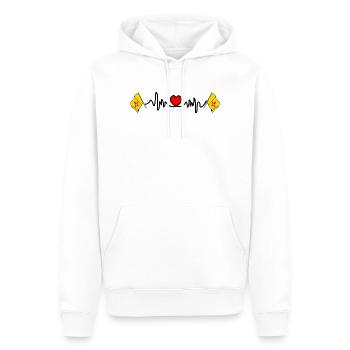 Herzfrequenz-Cardio für New Mexico - Männer Premium Bio Hoodie - Weiß - Vorne - Nico (187cm)