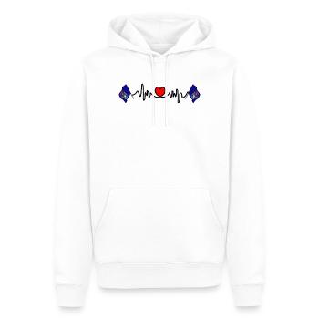 Herzfrequenz-Cardio für Michigan - Männer Premium Bio Hoodie - Weiß - Vorne - Nico (187cm)