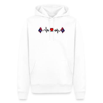 Herzfrequenz-Cardio für Mississippi - Männer Premium Bio Hoodie - Weiß - Vorne - Nico (187cm)