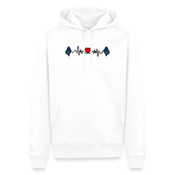 Cardio de fréquence cardiaque pour la Pennsylvanie - Sweat à capuche Premium bio Homme - blanc - Devant - Nico (187cm)