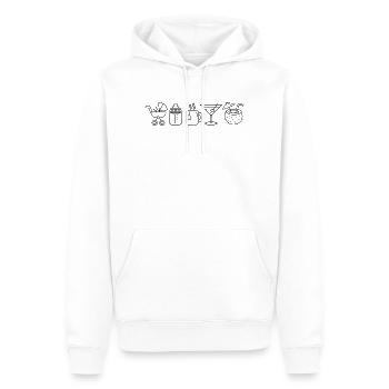 Icône de la vie de maman - Sweat à capuche Premium bio Homme - blanc - Devant - Nico (187cm)