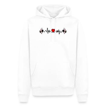 Gävleborg, Schweden – Liebe zur Region - Männer Premium Bio Hoodie - Weiß - Vorne - Nico (187cm)