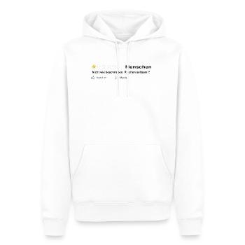 Menschen Bewertung - Riechen seltsam  - Männer Premium Bio Hoodie - Weiß - Vorne - Nico (187cm)