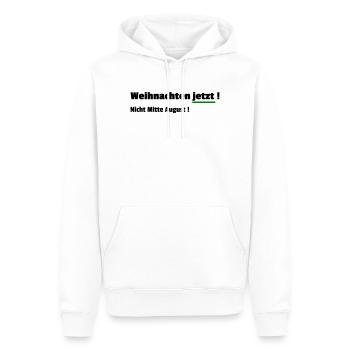 Christmas Now - Men’s Premium Organic Hoodie - white - Front - Nico (187cm)