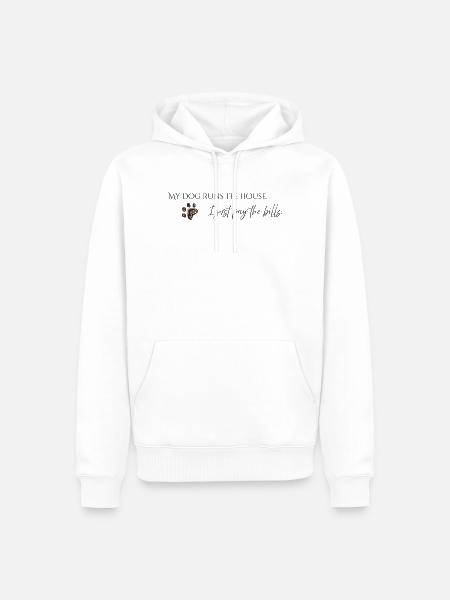 Lustiger Spruch für Hundebesitzer - Männer Premium Bio Hoodie - Weiß