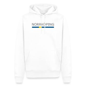 Drapeau de la Suède - Norrköping - Sverige - Schweden - Sweat à capuche Premium bio Homme - blanc - Devant - Nico (187cm)