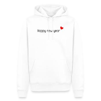 BONNE ANNEE. SAINT SYLVESTRE. MEILLEURS VOEUX - Sweat à capuche Premium bio Homme - blanc - Devant - Nico (187cm)
