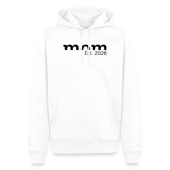 Mom Est. 2026 - Geschenk für werdende Mütter - Männer Premium Bio Hoodie - Weiß - Vorne - Nico (187cm)
