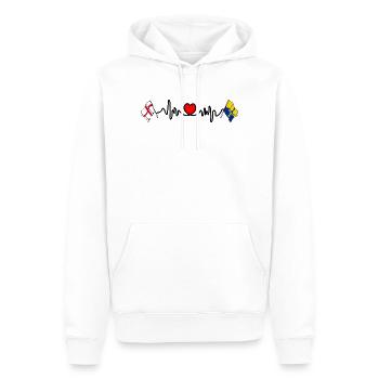 Durham & England-Flagge - Männer Premium Bio Hoodie - Weiß - Vorne - Nico (187cm)