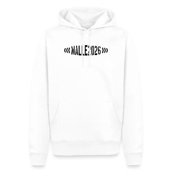 Malle 2026 - Sweat à capuche Premium bio Homme - blanc - Devant - Nico (187cm)