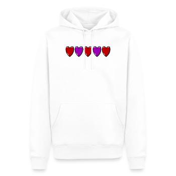 Amour de la ligne de cœur - Sweat à capuche Premium bio Homme - blanc - Devant - Nico (187cm)