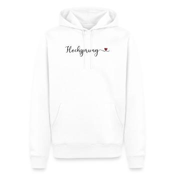 Hochsprung - Männer Premium Bio Hoodie - Weiß - Vorne - Nico (187cm)