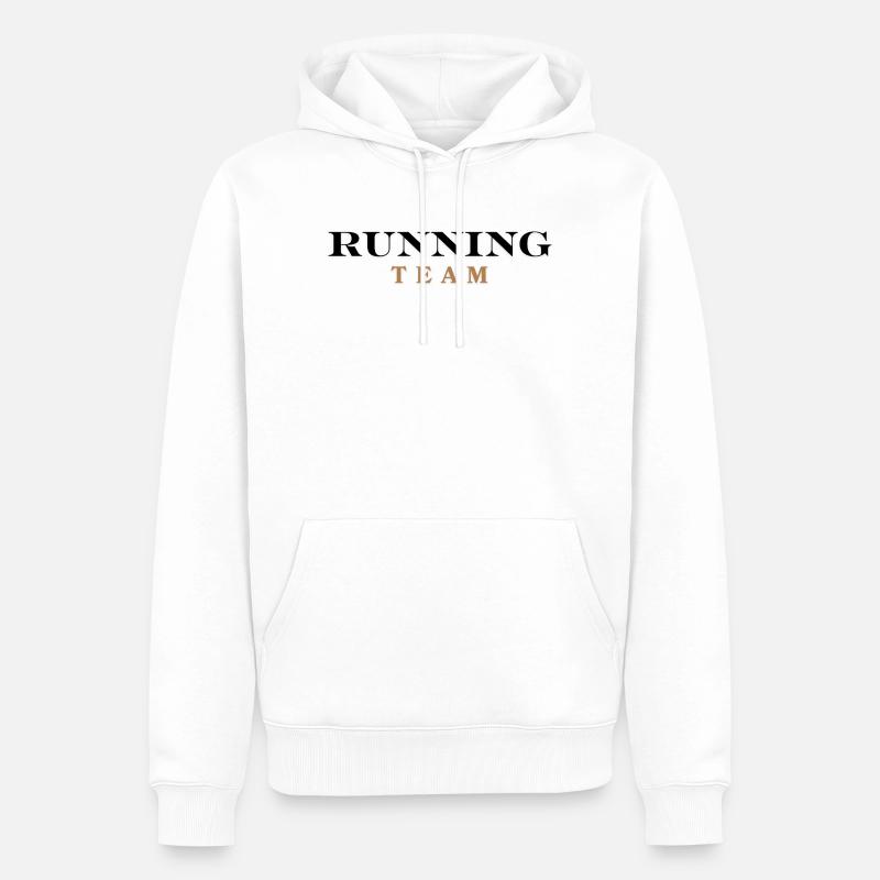 Équipe de course - Sweat à capuche Premium bio Homme - blanc