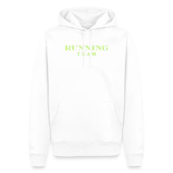 Running Team - Männer Premium Bio Hoodie - Weiß - Vorne - Nico (187cm)