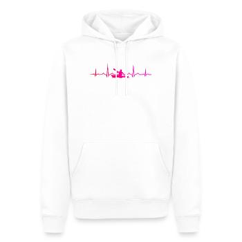 Geschenkidee für einen Wildwasserfahrer mit Kajak - Männer Premium Bio Hoodie - Weiß - Vorne - Nico (187cm)