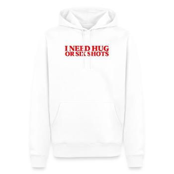Citation drôle sur la boisson pour un meilleur ami stressé - Sweat à capuche Premium bio Homme - blanc - Devant - Nico (187cm)