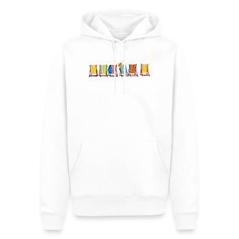Seaside Holiday Sun Loungers - Men’s Premium Organic Hoodie - white - Front - Nico (187cm)