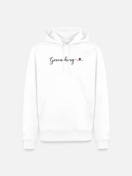 Geocaching - Männer Premium Bio Hoodie - Weiß