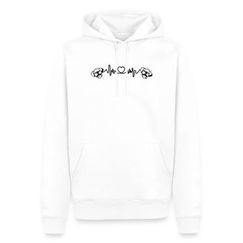 Cardio harte Schlaganfall Hunde Welpen Haustiere - Männer Premium Bio Hoodie - Weiß - Vorne - Nico (187cm)
