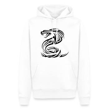 Schlange Kobra Tribal Tattoo - Männer Premium Bio Hoodie - Weiß - Vorne - Nico (187cm)