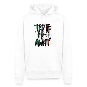 Drapeau italien mal du pays drapeau italien look usé - Sweat à capuche Premium bio Homme - blanc - Devant - Nico (187cm)