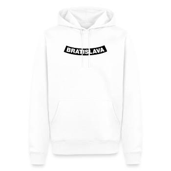 Bratislava ChapterElement 1C (JGA MC-Rocker-Style) - Männer Premium Bio Hoodie - Weiß - Vorne - Nico (187cm)