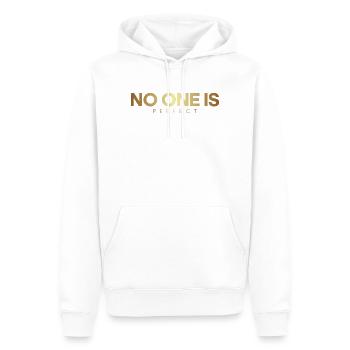 No One Is Perfect - Sweat à capuche Premium bio Homme - blanc - Devant - Nico (187cm)
