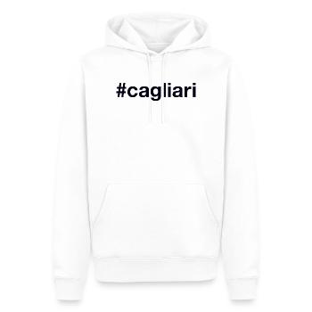 CAGLIARI Hashtag - Männer Premium Bio Hoodie - Weiß - Vorne - Nico (187cm)