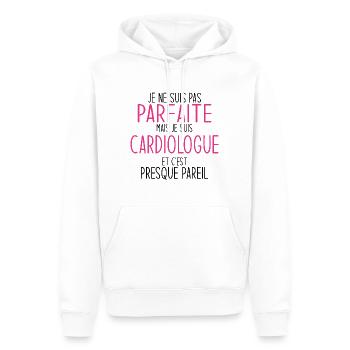 Humor und Stolz Design für Ärztinnen - Männer Premium Bio Hoodie - Weiß - Vorne - Nico (187cm)