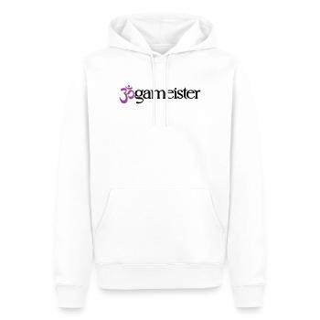 Jogameister - Typografisches OM (3-Farbig) - Männer Premium Bio Hoodie - Weiß - Vorne - Nico (187cm)