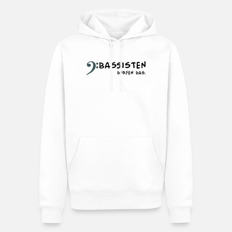 Les bassistes sont autorisés à - Sweat à capuche Premium bio Homme - blanc