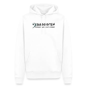 Bassists don't need to know that - Men’s Premium Organic Hoodie - white - Front - Nico (187cm)