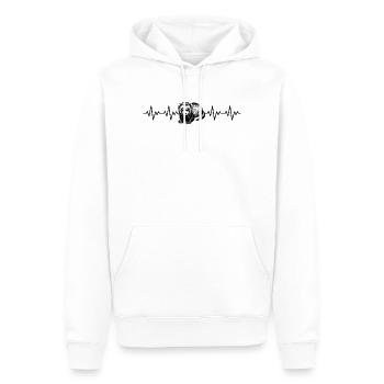 Pulsation cardiaque de l’ECG du furet - Sweat à capuche Premium bio Homme - blanc - Devant - Nico (187cm)