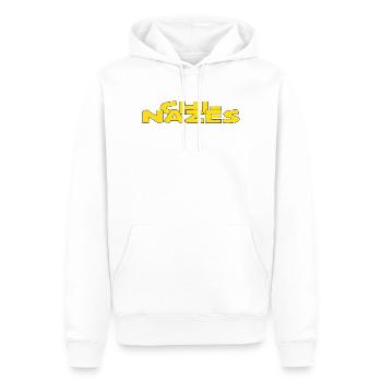 « Chinazes » (russe : чиназес) est un mot viral - Sweat à capuche Premium bio Homme - blanc - Devant - Nico (187cm)
