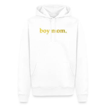 Mama Spruch Boy Mom - Männer Premium Bio Hoodie - Weiß - Vorne - Nico (187cm)