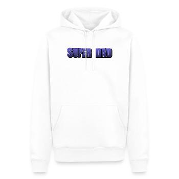 Schriftzug Super Dad für den besten Vater - Männer Premium Bio Hoodie - Weiß - Vorne - Nico (187cm)