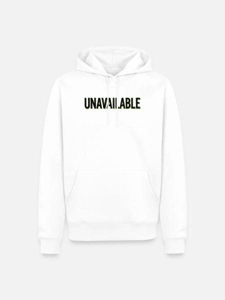 Unavailable Gen Z Streetwear - Männer Premium Bio Hoodie - Weiß