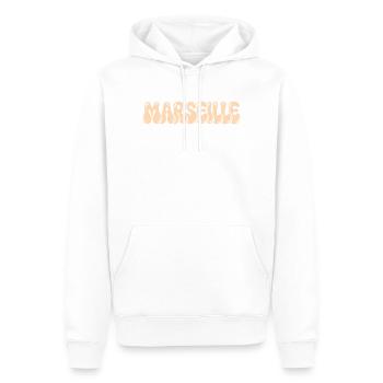 Marseille Mittelmeer-Typo-Blase - Männer Premium Bio Hoodie - Weiß - Vorne - Nico (187cm)