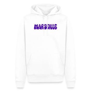 Marseille Lila Blasen - Männer Premium Bio Hoodie - Weiß - Vorne - Nico (187cm)