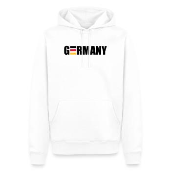 Germany | Deutschland | Flag | Flagge - Sweat à capuche Premium bio Homme - blanc - Devant - Nico (187cm)