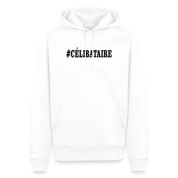 celibataire - Sweat à capuche Premium bio Homme - blanc - Devant - Nico (187cm)