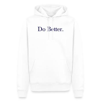 NEW Do Better (Navy) - Men’s Premium Organic Hoodie - white - Front - Nico (187cm)