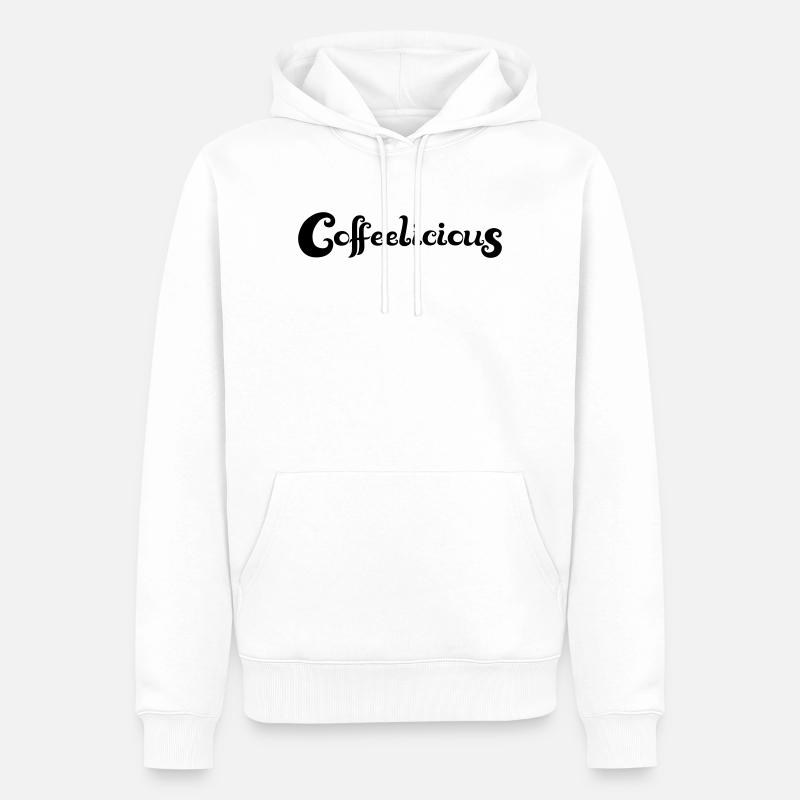 Coffeelicious - Männer Premium Bio Hoodie - Weiß