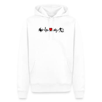 Herzfrequenz Kardio Krebs Wassermann - Männer Premium Bio Hoodie - Weiß - Vorne - Nico (187cm)