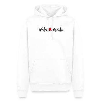 Herzfrequenz Cardio Steinbock Waage - Männer Premium Bio Hoodie - Weiß - Vorne - Nico (187cm)