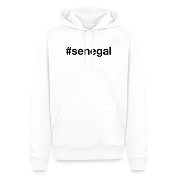 Hashtag SÉNÉGAL - Sweat à capuche Premium bio Homme - blanc - Devant - Nico (187cm)