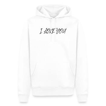HERZ. PAAR. GERADE VERHEIRATET. Junggesellinnenabschied. VALENTINSTAG. - Männer Premium Bio Hoodie - Weiß - Vorne - Nico (187cm)