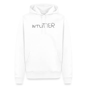 IntuiTIER - Männer Premium Bio Hoodie - Weiß - Vorne - Nico (187cm)